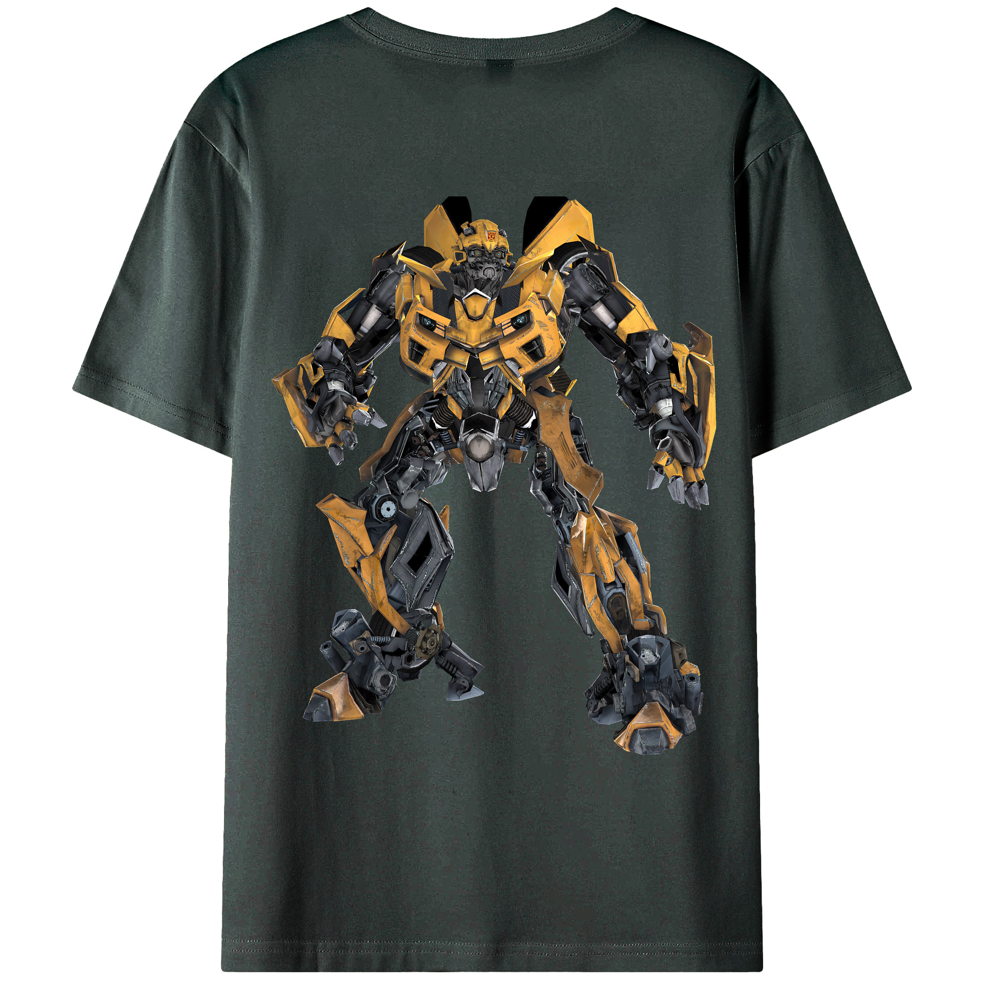 （画像用） Transformers トランスフォーマー 綿100％ メンズ半袖Tシャツ（バックプリント） 通気性